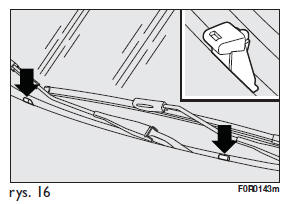 Szyba przednia (spryskiwacze szyby przedniej) rys. 16