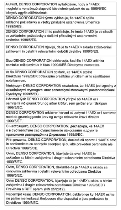 Certyfikat dotyczący systemu elektronicznego kluczyka