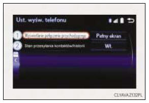 Ustawienia ekranu telefonu