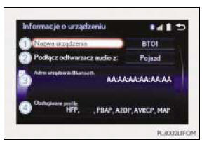 Stan rejestracji urządzenia Bluetooth