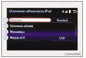Zmiana ustawień dotyczących odtwarzacza iPod