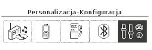 Menu "Personalizacja -Konfiguracja"